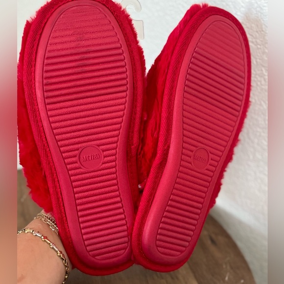 Nwt Women's Emily Puff Scuff Slippers - Stars Above red - Picture 5 of 8